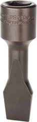 Proto - 1/2" Drive, 5/8" Wide x 0.11" Thick Blade, Standard Slotted Screwdriver Socket - 3-5/32" OAL - Exact Tool & Supply