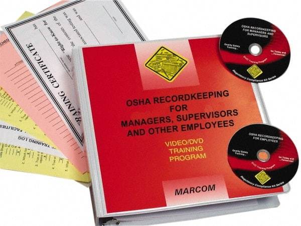 Marcom - OSHA Recordkeeping for Managers, Supervisors and Employees, Multimedia Training Kit - 37 Minute Run Time DVD, English and Spanish - Exact Tool & Supply