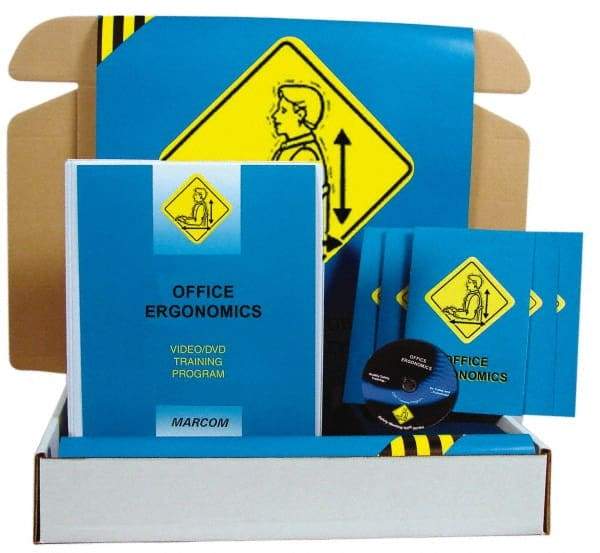 Marcom - Office Ergonomics, Multimedia Training Kit - 21 Minute Run Time DVD, English and Spanish - Exact Tool & Supply