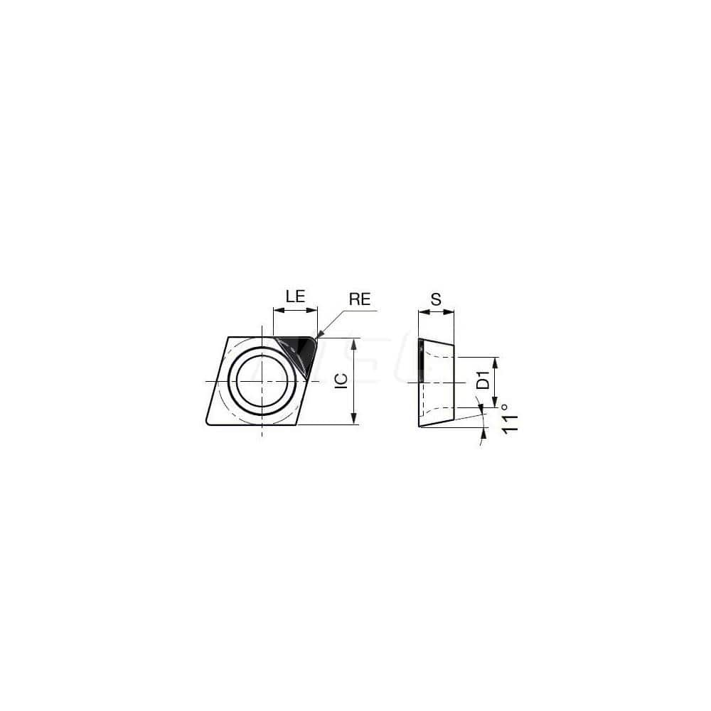 Turning Insert:  1QPEPGW4.51.80.5 BX310,  Polycrystalline Cubic Boron Nitride Uncoated Finish,  Neutral,  0.0080″ Corner Radius,  75.0 &deg N/A Diamond,  Series  EPGW
