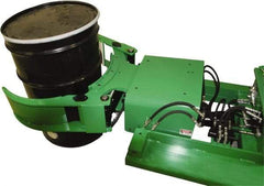Valley Craft - 2,000 Lb Load Capacity, 30, 55 & 85 Gal Forklift Drum Rotator - Steel Wheels - Exact Tool & Supply