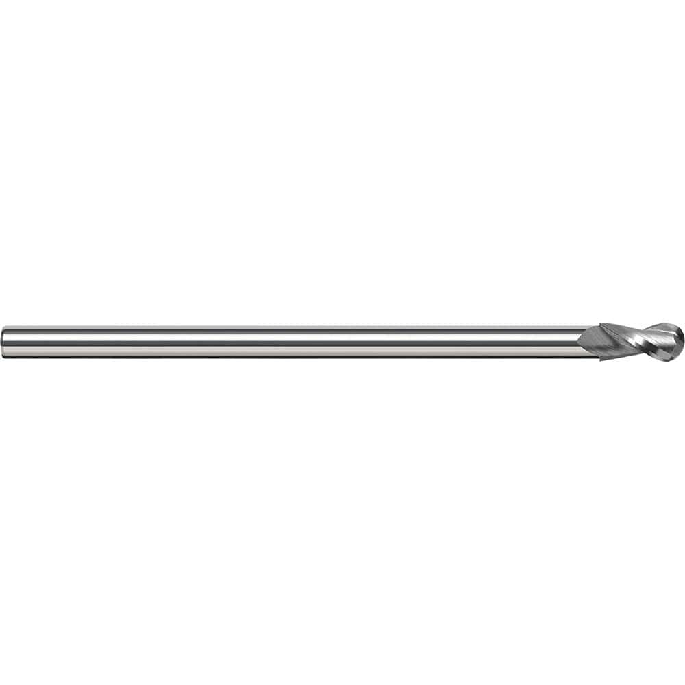 Harvey Tool - 5/16" Diam, 0.469" LOC, 2 Flute Solid Carbide Ball End Mill - Exact Tool & Supply