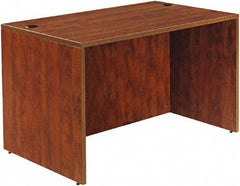 ALERA - Woodgrain Laminate Desk Shell - 47-1/4" Wide x 29-1/2" Deep x 29-5/8" High, Medium Cherry - Exact Tool & Supply