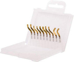 Shaviv - 10 Piece Hand Deburring Tool Set - B10P, B11P, B20P, B30P Blades, For Straight Edge, Hole Edge - Exact Tool & Supply