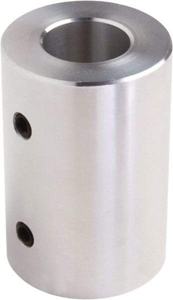 Climax Metal Products - 1/4" Inside x 1/2" Outside Diam, Set Screw Rigid Coupling - 3/4" Long - Exact Tool & Supply