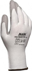 MAPA Professional - Size XS (6), ANSI Cut Lvl 2, Puncture Lvl 3, Abrasion Lvl 4, Polyurethane Coated HDPE Cut Resistant Gloves - Palm Coated, HDPE Lining, White, Paired - Exact Tool & Supply
