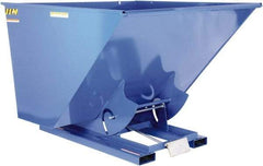 Vestil - 2,000 Lb Load Capacity, 2.50 Cu Yd, Steel Self-Dumping Hopper - 69-9/16" Wide x 68-3/8" Long x 51-3/4" High, Blue - Exact Tool & Supply