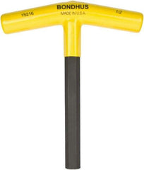 Bondhus - 1/2" Hex, T-Handle, Hex Key - 6" OAL, Protanium High Torque Steel, Inch System of Measurement - Exact Tool & Supply