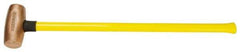 American Hammer - 10 Lb Head Nonsparking Hammer - 33" OAL, 30-1/2" Long Fiberglass Handle - Exact Tool & Supply