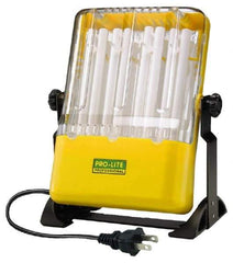 Value Collection - 125 Volt, 52 Watt, Electric, Fluorescent Portable Stand Mount Work Light - 8' Cord, 1 Head, 3,300 Lumens, Plastic, 8-1/2" Long x 4-5/8" Wide x 10-1/4" High - Exact Tool & Supply