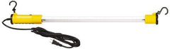 Value Collection - 125 Volt, 14 Watt, Electric, Fluorescent Portable Hook Work Light - 15' Cord, 1 Head, 1,350 Lumens, 31-1/2" Long - Exact Tool & Supply