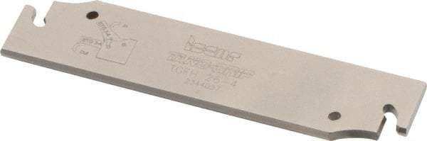 Iscar - 1.0236" Blade Height, 0.1339" Blade Width, 4.3307" OAL, Neutral Cut, Single End Indexable Cut-Off Blade - TGFH Blade, Sumo-Grip, Tang-Grip Series - Exact Tool & Supply