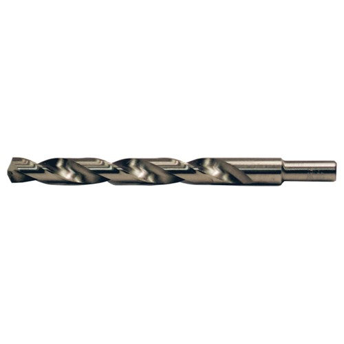 15/32 RHS / RHC HSS-CO 8% (M42) 135 Degree Split Point Cobalt Heavy Duty Jobber Length Drill - Straw / Gold Oxide - Exact Tool & Supply