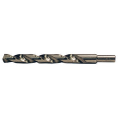 15/32 RHS / RHC HSS-CO 8% (M42) 135 Degree Split Point Cobalt Heavy Duty Jobber Length Drill - Straw / Gold Oxide - Exact Tool & Supply