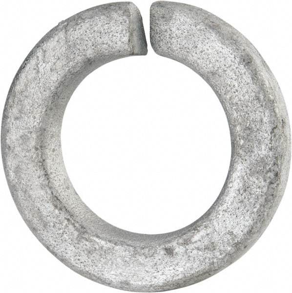 Value Collection - 7/8", 0.898" ID, 0.219" Thick Split Lock Washer - Grade 2 Spring Steel, Hot Dipped Galvanized Finish, 0.898" Min ID, 0.914" Max ID, 1.47" Max OD - Exact Tool & Supply