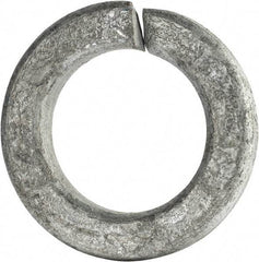 Value Collection - 1-1/8", 1.149" ID, 0.281" Thick Split Lock Washer - Grade 8 Spring Steel, Hot Dipped Galvanized Finish, 1.149" Min ID, 1.173" Max ID, 1.867" Max OD - Exact Tool & Supply