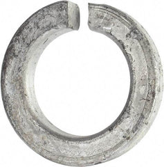 Value Collection - 1-1/2", 1.524" ID, 3/8" Thick Split Lock Washer - Grade 8 Spring Steel, Hot Dipped Galvanized Finish, 1.524" Min ID, 1.554" Max ID, 2.419" Max OD - Exact Tool & Supply