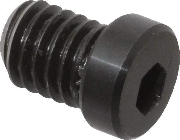 Mitee-Bite - 3/8-16, 1/2" Length, Carbon Steel, Black Oxide Finish, Cam Clamp Screw - 3/16" Drive, Use with Mitee-Bite Fixture Clamps - Exact Tool & Supply