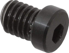 Mitee-Bite - 3/8-16, 1/2" Length, Carbon Steel, Black Oxide Finish, Cam Clamp Screw - 3/16" Drive, Use with Mitee-Bite Fixture Clamps - Exact Tool & Supply