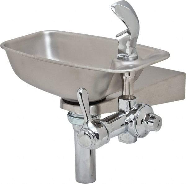 Halsey Taylor - Wall Mounted Bracket Water Cooler & Fountain - Push Button Operated Bubbler, Stainless Steel - Exact Tool & Supply