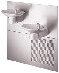 Halsey Taylor - 7.5 GPH Cooling Capacity Barrier Free Wall Mounted Water Cooler & Fountain - Bi-Level, 40 to 105 psi, 120 VAC Volts, 325 Watts, 4.5 Full Load Amperage, Stainless Steel - Exact Tool & Supply
