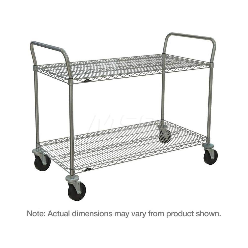 Metro - Carts; Type: Utility ; Load Capacity (Lb.): 600.000 ; Number of Shelves: 2 ; Width (Inch): 24 ; Length (Inch): 36 ; Height (Inch): 39 - Exact Tool & Supply