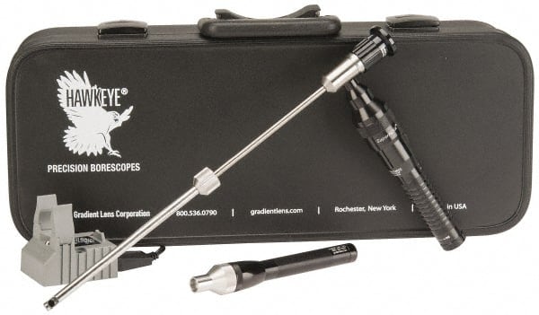 Gradient Lens - 0.25 Inch Diameter x 7 Inch Long Scope, 25x Magnification, Rigid Borescope Kit - Exact Tool & Supply
