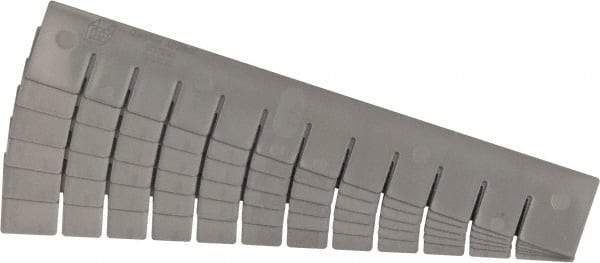 Quantum Storage - 17.4" Wide x 2-1/2" High, Gray Bin Divider - Use with DG93030 - Exact Tool & Supply