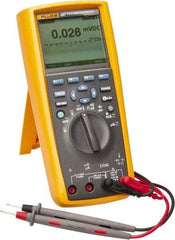 Fluke - 287, CAT IV, CAT III, 1,000 VAC/VDC, Digital True RMS Auto Ranging Manual Ranging Multimeter - 500 mOhm, Measures Voltage, Capacitance, Current, Frequency, Resistance, Temperature - Exact Tool & Supply