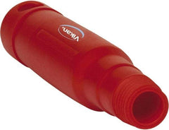 Vikan - 6-1/2 x 1-5/32" Polypropylene Squeegee Handle - European Threaded Connection, Red - Exact Tool & Supply