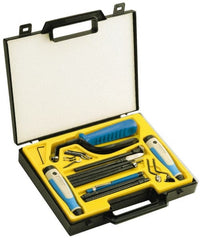 Noga - 25 Piece High Speed Steel Hand Deburring Tool Set - Exact Tool & Supply