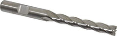 Niagara Cutter - 5/16", 2" LOC, 3/8" Shank Diam, 3-3/4" OAL, 4 Flute, Cobalt Square End Mill - Single End, Uncoated, Spiral Flute, 30° Helix, Centercutting, Right Hand Cut, Right Hand Flute - Exact Tool & Supply