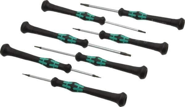 Wera - 7 Piece, 0.7 to 3mm Hex Driver Set - Comes in Cardboard Box - Exact Tool & Supply