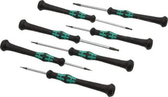 Wera - 7 Piece, 0.7 to 3mm Hex Driver Set - Comes in Cardboard Box - Exact Tool & Supply