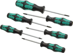 Wera - 6 Piece IP6 to IP15 Ergonomic Handle Torx Driver Set - IP6, IP7, IP8, IP9, IP10, IP15 - Exact Tool & Supply