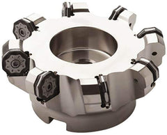 Seco - 1.43" Cut Diam, 2-1/2" Arbor Hole, 0.217" Max Depth of Cut, 40° Indexable Chamfer & Angle Face Mill - 16 Inserts, ON.. 0905 Insert, Right Hand Cut, 16 Flutes, Series R220.48 - Exact Tool & Supply