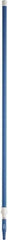 Vikan - 115 x 1-1/4" Aluminum Squeegee Handle - European Threaded Connection, Blue, Telescoping - Exact Tool & Supply