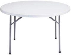NPS - 29-1/2" High x 48" Diam, Round Folding Table - Speckled Gray - Exact Tool & Supply