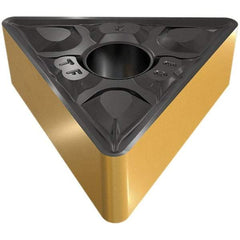 Iscar - TNMG331 TF Grade IC8250 Carbide Turning Insert - TiCN/Al2O3/TiN Finish, 60° Triangle, 3/8" Inscr Circle, 3/16" Thick, 1/64" Corner Radius - Exact Tool & Supply