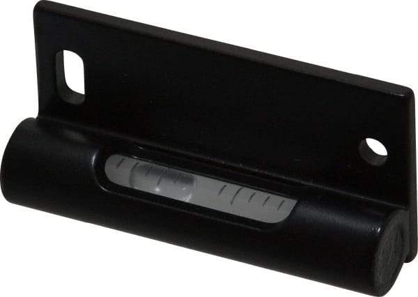 Geier & Bluhm, Inc. - 2 Inch Long, Vertical, Brass Tubular and Pocket Level - 2 mm Sensitivity, 1 Inch High/Diameter, Black Lacquer, 1 Vial - Exact Tool & Supply