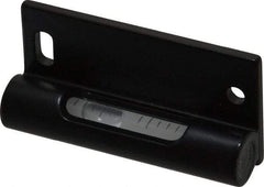 Geier & Bluhm, Inc. - 2 Inch Long, Vertical, Brass Tubular and Pocket Level - 2 mm Sensitivity, 1 Inch High/Diameter, Black Lacquer, 1 Vial - Exact Tool & Supply