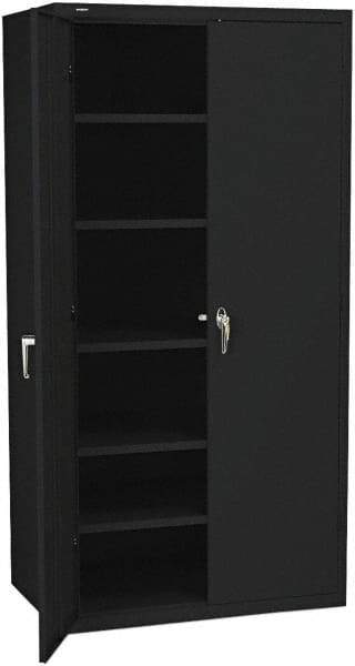 Hon - 5 Shelf Locking Storage Cabinet - Steel, 36" Wide x 18" Deep x 71-1/2" High - Exact Tool & Supply