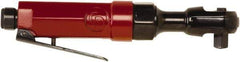 Chicago Pneumatic - 3/8" Drive, 220 RPM, 13 Ft/Lb Torque Ratchet Wrench - Inline Handle, 15 CFM, 90 psi, 1/4" Inlet - Exact Tool & Supply