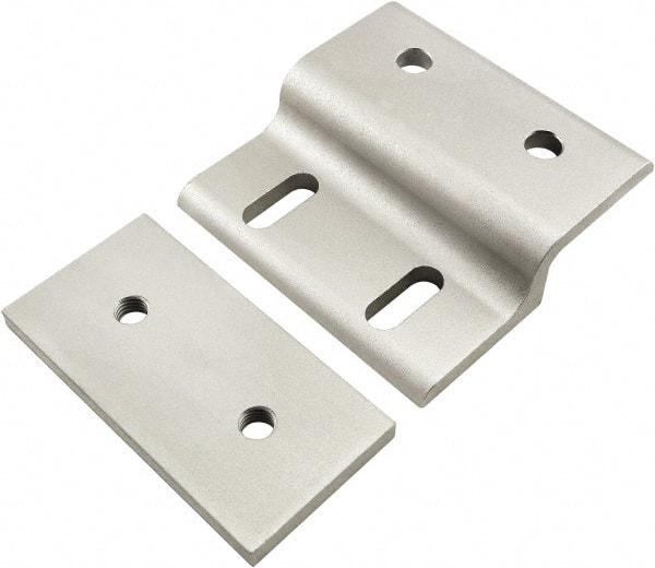 80/20 Inc. - 80mm Wide, Open Shelving Accessory/Component - Aluminum, Clear Anodized Finish, 77mm Long, Use with 40 Series & Bolt Kits 75-3422 & 13-8320 - Exact Tool & Supply