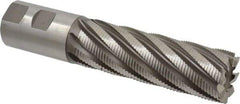 Hertel - 2" Diam, Fine Pitch, 6" LOC, 8 Flute Cobalt Roughing Square End Mill - Uncoated, 9-3/4" OAL, 2" Shank Diam, Single End, 30° Helix - Exact Tool & Supply