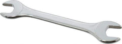Facom - 10mm x 11mm Stubby Open End Wrench - 3-7/8" OAL, Double End, Satin Finish, 15° Head Angle - Exact Tool & Supply