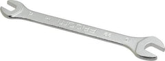Facom - 4mm x 5mm Stubby Open End Wrench - 2-9/32" OAL, Double End, Satin Finish, 15° Head Angle - Exact Tool & Supply
