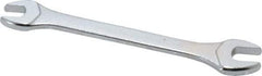 Facom - 6mm x 7mm Stubby Open End Wrench - 3-5/16" OAL, Double End, Satin Finish, 15° Head Angle - Exact Tool & Supply