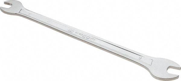 Facom - 8mm x 9mm Standard Extra Thin Open End Wrench - 6-57/64" OAL, Double End, Satin Finish, 15° Head Angle - Exact Tool & Supply