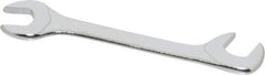 Facom - 10mm Stubby Extra Thin Open End Wrench - 3-15/16" OAL, Double End, Satin Finish, 15° & 75° Head Angle - Exact Tool & Supply